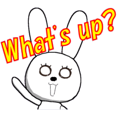 [LINEスタンプ] 11th edition white rabbit expressive