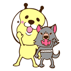 [LINEスタンプ] 宇宙人イモゾン＆タスマニアデビル