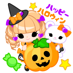 [LINEスタンプ] ハロウィンガール Petite Ellie⑨