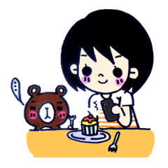 [LINEスタンプ] mnt girl ＆ khun mhee