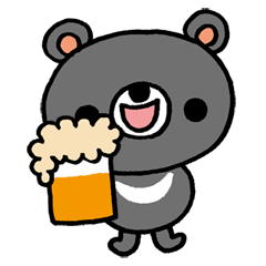 [LINEスタンプ] ツキノワグマちゃんの画像（メイン）