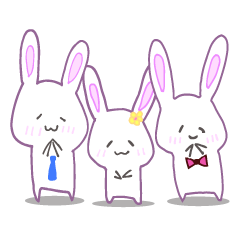 [LINEスタンプ] かわいいうさぎ家族の画像（メイン）