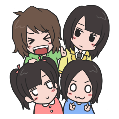 [LINEスタンプ] 四姉妹