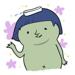 [LINEスタンプ] かっぱのかわ子さんの画像（メイン）