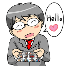 [LINEスタンプ] めがね×スーツ男子 vol.1