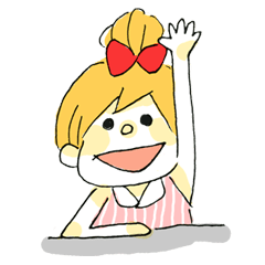 [LINEスタンプ] 赤いリボンのお友達