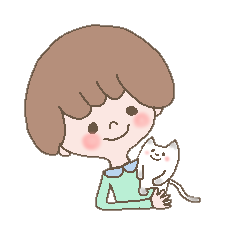 [LINEスタンプ] girl ＆ nekoko