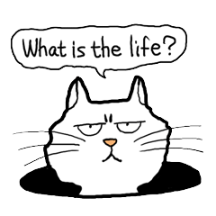 [LINEスタンプ] Happy cat Englishの画像（メイン）