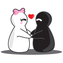 [LINEスタンプ] Black ＆ White