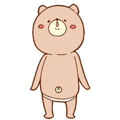 [LINEスタンプ] くまったパンツの画像（メイン）