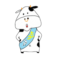 [LINEスタンプ] ヒゲ牛の画像（メイン）