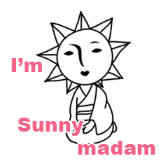 [LINEスタンプ] Sunny Madam (English version)の画像（メイン）