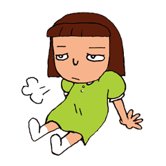 [LINEスタンプ] おかっぱちい子