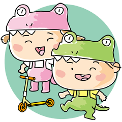 [LINEスタンプ] 関西弁ふたごキッズ