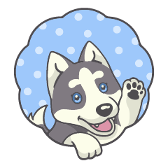 [LINEスタンプ] Playful Huskyの画像（メイン）