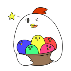 [LINEスタンプ] (^▽^)鶏の画像（メイン）