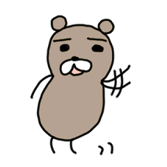 [LINEスタンプ] ピーナッツくまの画像（メイン）