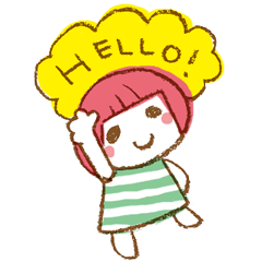 [LINEスタンプ] Doodled girls vol.1の画像（メイン）