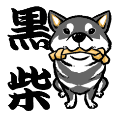 [LINEスタンプ] 柴犬スタンプ2～黒柴～