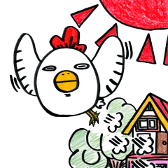 [LINEスタンプ] にわとりさん