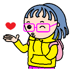[LINEスタンプ] Molly in the pink glasses