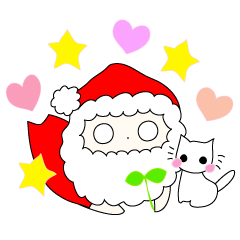 [LINEスタンプ] ふわふわ ぷちサンタ 1