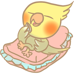 [LINEスタンプ] Cockatiel Cotton Candy ＆ Jin's Dailyの画像（メイン）