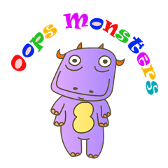 [LINEスタンプ] Oops monster