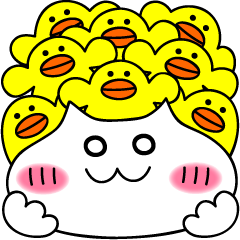 [LINEスタンプ] 幸せの白猫の画像（メイン）