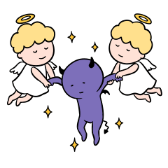 [LINEスタンプ] あなたの中の悪魔と天使