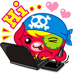 [LINEスタンプ] Jackie Octopus (English Edition)の画像（メイン）