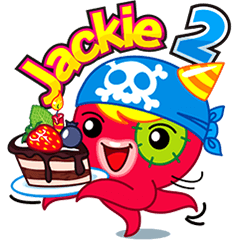 [LINEスタンプ] Jackie Octopus 2 (English Edition)の画像（メイン）