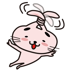 [LINEスタンプ] ピンクのうさぎ