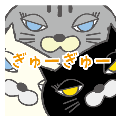 [LINEスタンプ] つぶらな瞳のネコ