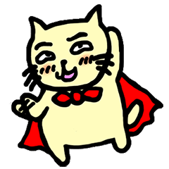 [LINEスタンプ] 赤いマントのおがちゃんまん