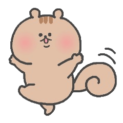 [LINEスタンプ] まきしっぽのリス