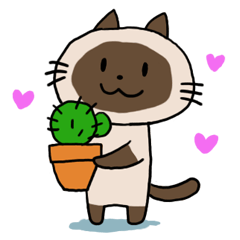 [LINEスタンプ] シャムにゃんこ その2の画像（メイン）