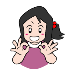 [LINEスタンプ] くまぱんち 次女チイの画像（メイン）