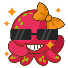 [LINEスタンプ] キュートなタコのオリの画像（メイン）