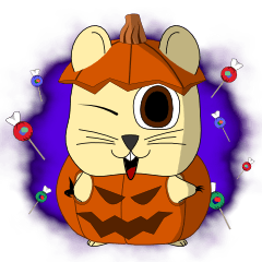 [LINEスタンプ] Hamsty ハロウィン仮装パーティー！