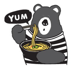 [LINEスタンプ] Black Bear Diary