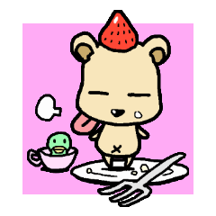 [LINEスタンプ] ぺろクマの画像（メイン）