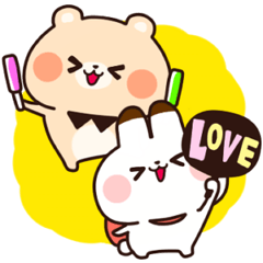 [LINEスタンプ] うさくまはコンサートへ行く