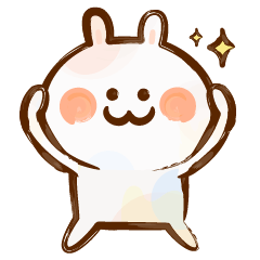 [LINEスタンプ] 筆ペンうさぎ