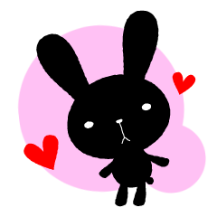 [LINEスタンプ] 黒うさのラトと、ラテとリラ♪