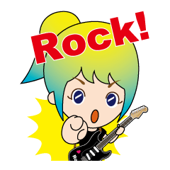 [LINEスタンプ] ロックガールの画像（メイン）