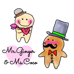 [LINEスタンプ] Mr. ジンジャーとMs. ココ