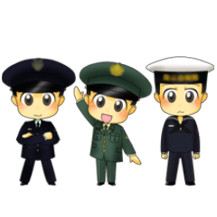 [LINEスタンプ] 陸曹クンと仲間たち オールスターズ！