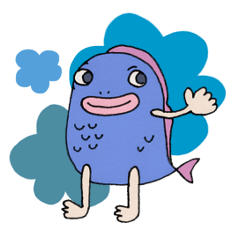 [LINEスタンプ] キモかわいい魚人