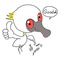 [LINEスタンプ] Black-faced Spoonbillの画像（メイン）